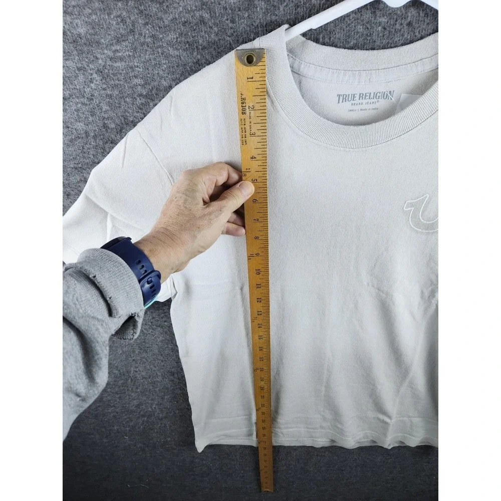 True Religion Brand Jeans‎ Mens Small T Shirt Graphic Buddha Guitar Logo Tee
